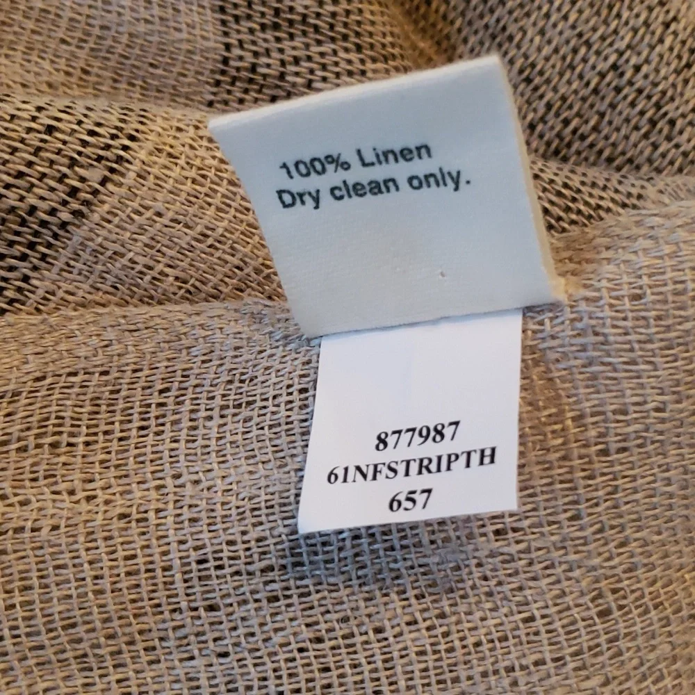 Arhaus NWOT Linen Striped Table Cloth Runner